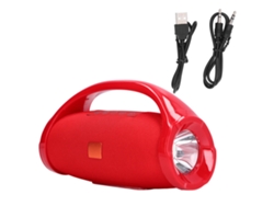 Altavoz Bluetooth LED portátil Bj con linterna, ranura para tarjeta de memoria, inalámbrico para uso en exteriores.