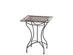 Mesa de jardín de hierro forjado Asina 60 cm x 60 cm, color bronce cre