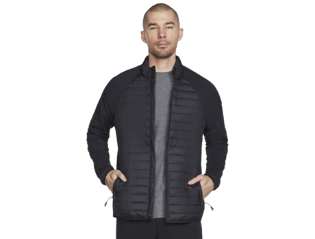 Chaqueta de Hombre SKECHERS Go Shield Hybrid Blk Poliéster Negro (L)