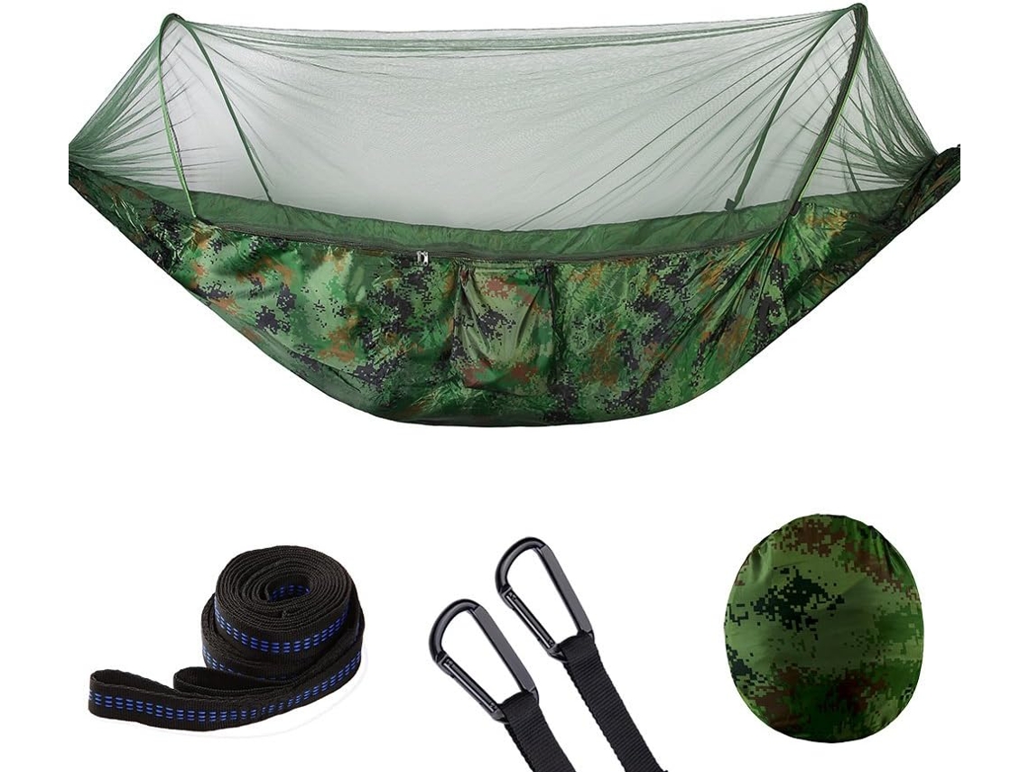 Conjunto De Hamaca Camping Con Nailon Transpirable Resistente Ligera