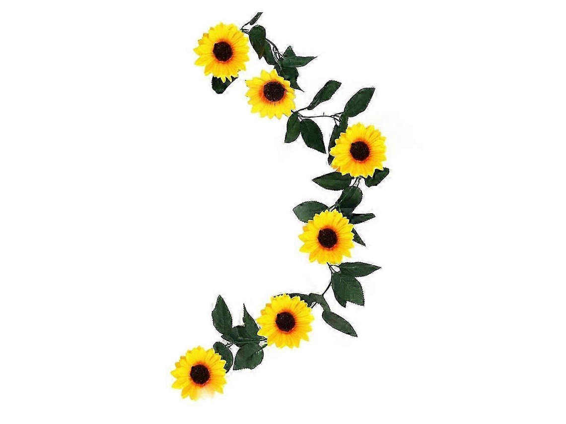 Decoración ecológica para el hogar con girasoles artificiales colgantes y flores falsas.