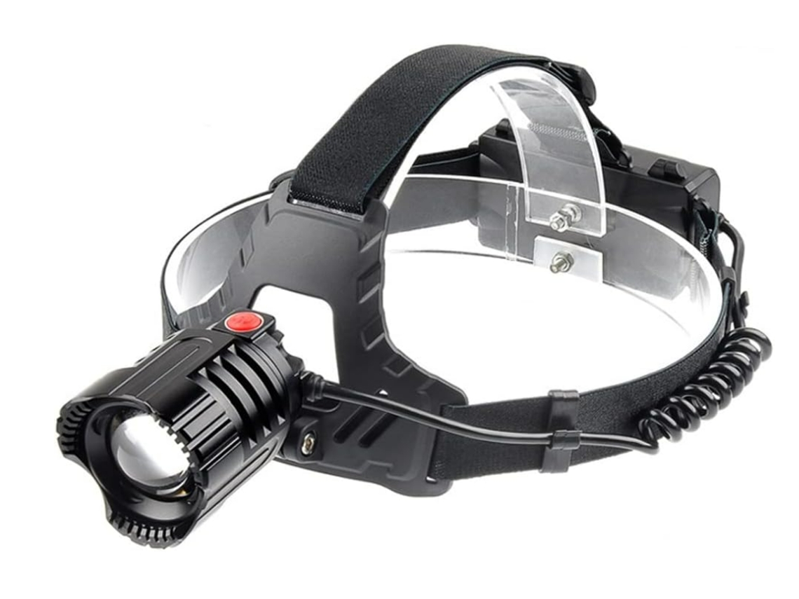 P50 Telescópico Zoom Glare Faro Linterna Montada En La Cabeza Lámpara De Minero Luz De Pesca Nocturna Faro Led De Largo Alcance Al Aire Libre (negro)