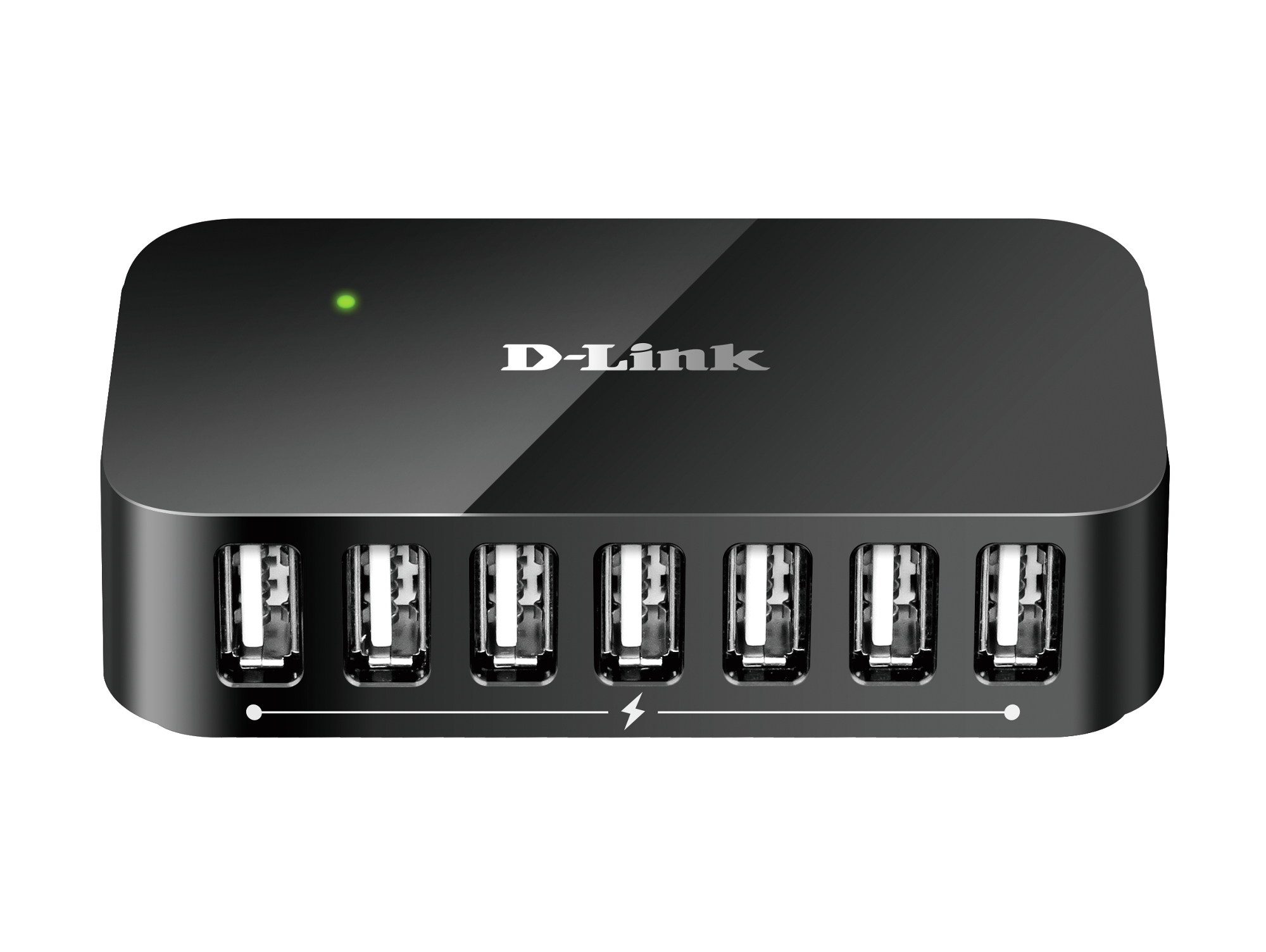 Hub de interfaz D-Link DUB-H7 USB 2.0 Type-B 480Mbit/s Negro