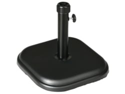 Base de plástico negro para sombrilla de jardín, de hormigón, 11 kg, 36 x 36 x 31 cm.