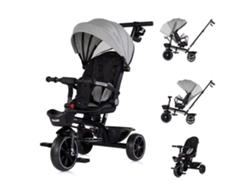 Triciclo Con Capota Y Mango Parental Max Sport De Chipolino - Charcoal