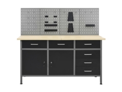 Banco de trabajo con cuatro paneles de pared MAISON EXCLUSIVE