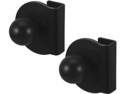 2 Manijas Puerta Vidrio Ducha Piezas Negro Mate Sin Taladro
