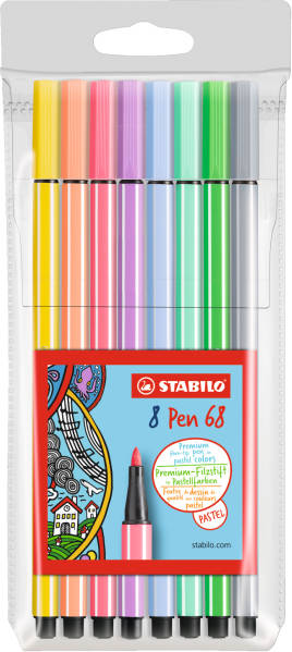 Rotuladores STABILO Pen 68 8er Medio (8 Colores)