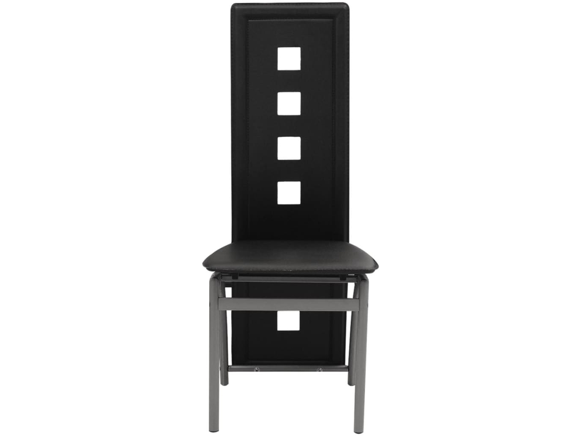 Maison Exclusive - Sillas De Comedor 4 Unidades Cuero Sintético Negro