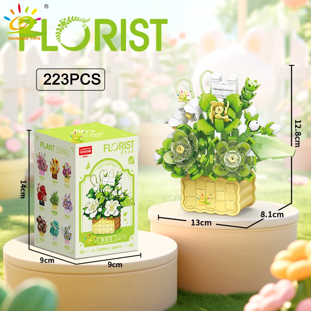 Maceta en miniatura para flores - Modelo de bloques de construcción en miniatura