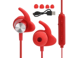 Fone De Ouvido Bluetooth Esportivo Neck-mounted Com Redução De Ruído Hifi E Isolamento De Ruído Ipx5 Vermelho