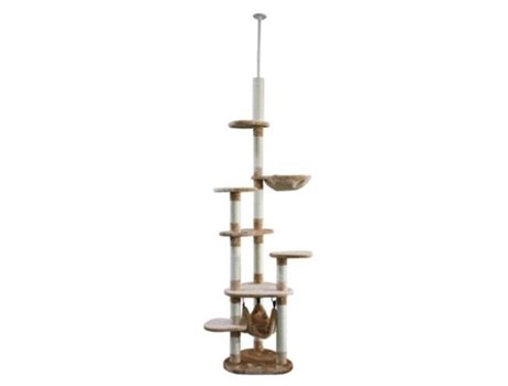 Poste Rascador Beige Para Gatos 50X50X226-260 Cm FREEDOG