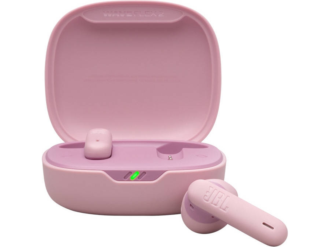 Auriculares Bluetooth True Wireless JBL WAVE FLEX 2 (In Ear - Micrófono - Noise Cancelling - Rosa)