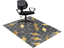 Tapete Escritório Cadeira Protetor Piso Antiderrapante 80 X 120 Cm Madeira Parquet Laminado Azulejo Az...