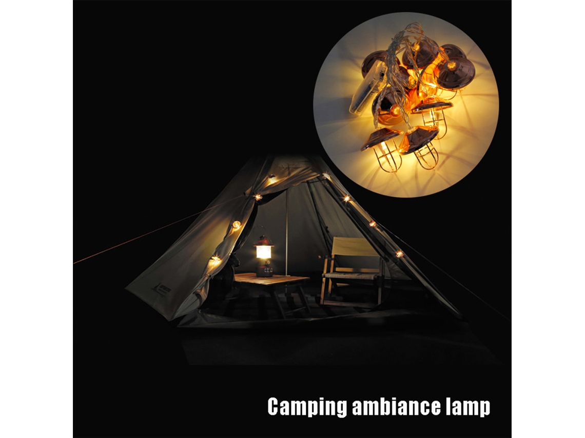 Guirnalda De Luces Con 10 Bombillas Led, 2 M, Funciona Con Pilas, Ideal Para Camping, Decoración Interior Y Exterior, Bodas Y Fiestas Navideñas.