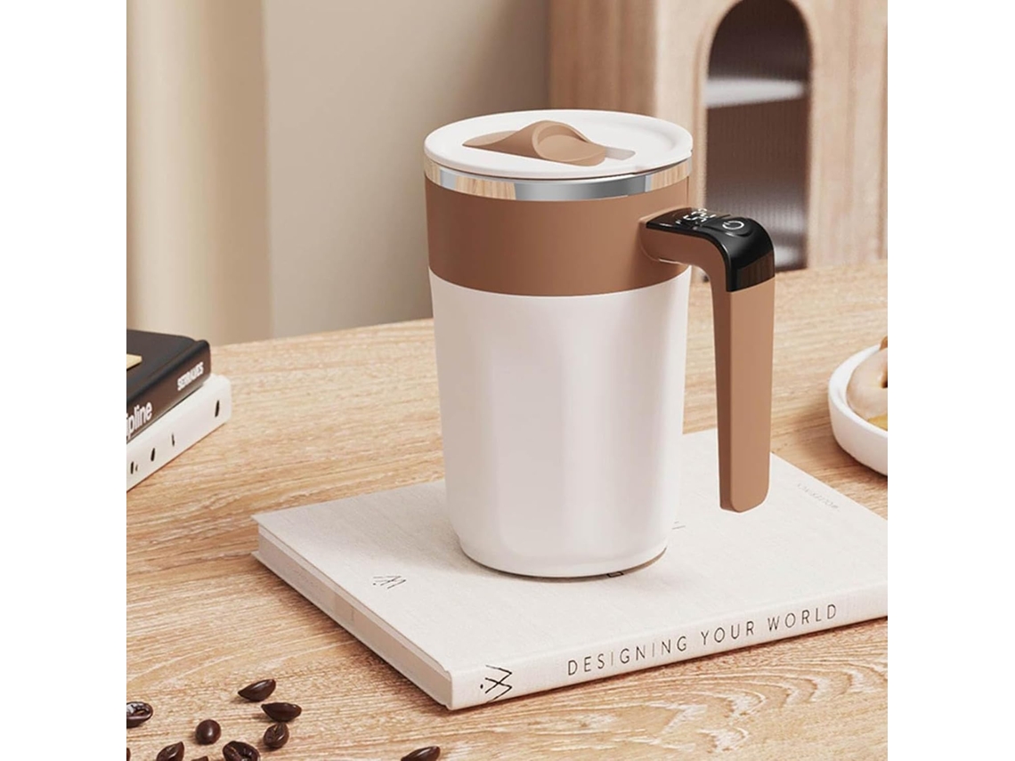 Taza De Café Automezcladora, Taza De Café Con Agitador Eléctrico Magnético, Taza Mezcladora Portátil, Agitación Automática (marrón)