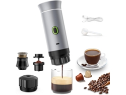 Cafetera portátil 3 en 1, eléctrica, con un solo botón y calentamiento rápido, color plata Digitallab