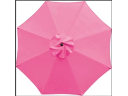Tela de repuesto para sombrilla de exterior, 8 varillas, 3 metros, impermeable, protección UV, color rosa con purpurina (sin soporte)