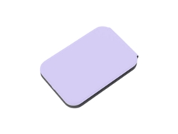 Espejo de maquillaje LED plegable recargable para viajes (morado)