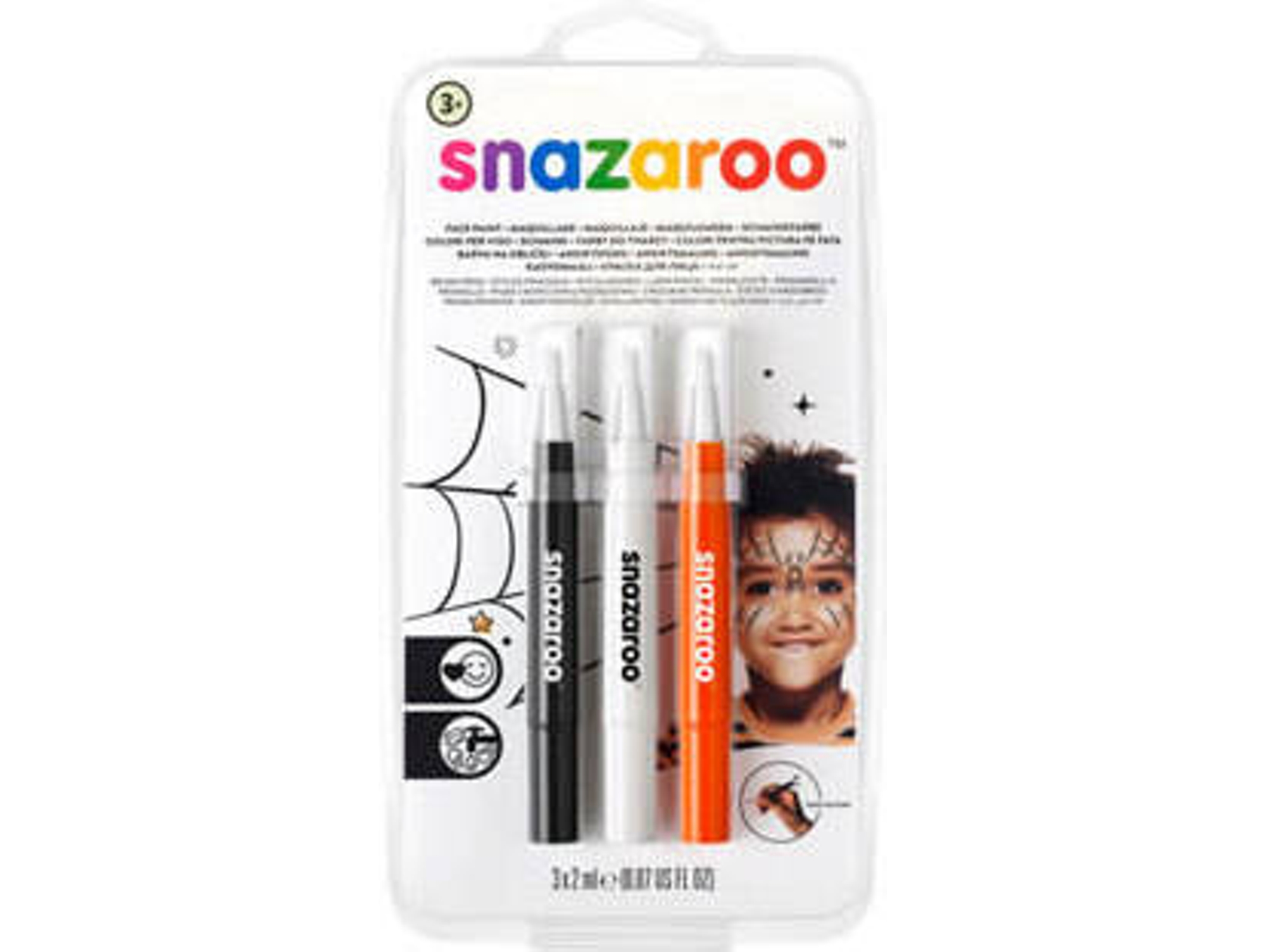 Pinturas Faciales SNAZAROO Halloween (3 Unidades)