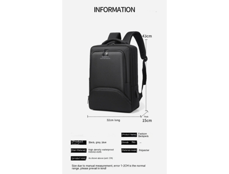 Mochila para hombre Mochila para estudiantes Mochila para computadora impermeable de gran capacidad con puerto de carga USB-Gris