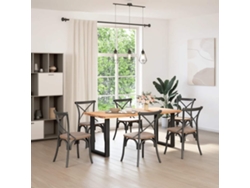 Patas de mesa de comedor en forma de U, 2 piezas, negras, 60x(72-73) cm, acero.