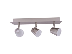 Tira 3 Focos Led 15w 4000k Níquel Hielo Cr 43 613 01 002 Cristalrecord