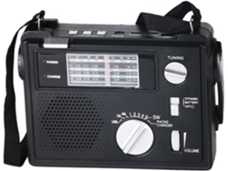 Radio meteorológica de emergencia con manivela y alimentación solar, con escáner de señal AM. SFUSHOS
