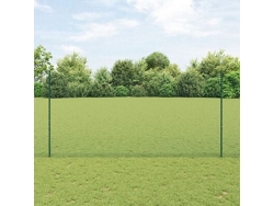Postes para cercas (11 unidades, canal en U, verde, 160 cm, acero), cerca hexagonal verde, 16 x 50 m, acero, WSD159908, Lovely Home