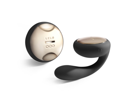 Vibrador LELO Ida Masajeador de Pareja Negro (Giratorio y Vibrador - Mando A Distancia para Parejas)