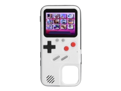 Capa De Telefone Protectora Console De Jogo Com Tela Colorida E 36 Jogos Integrados Para Iphone 12 Branco