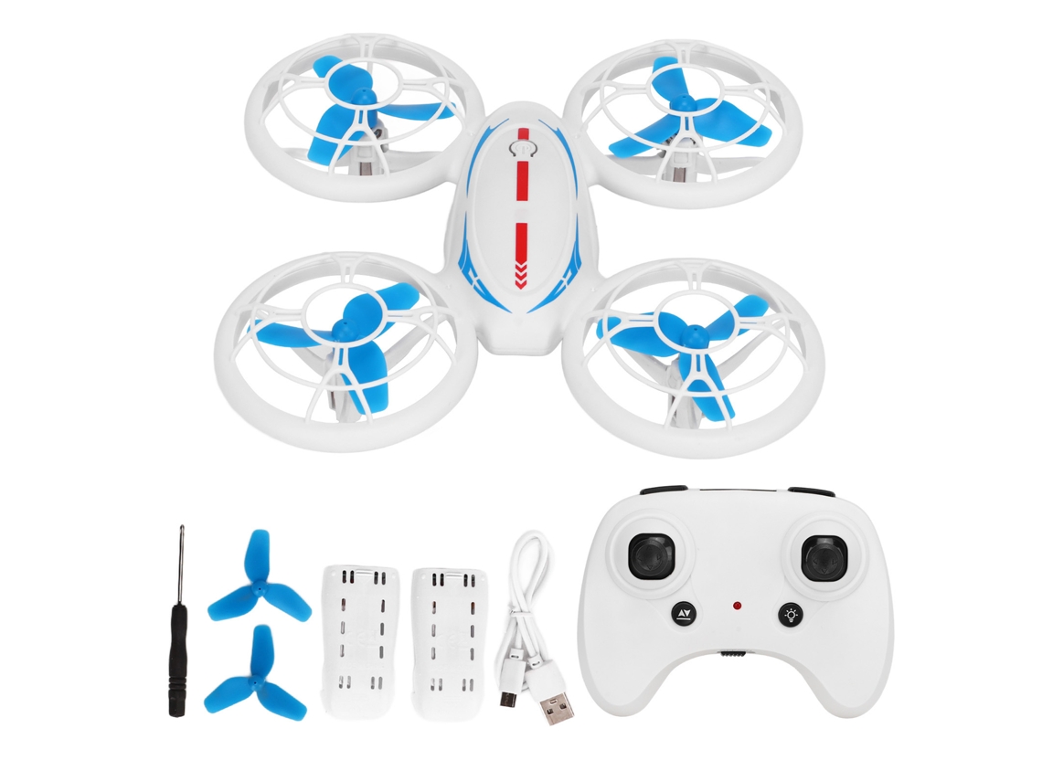 Ymsl Drone Control Remoto 2.4g Quadricóptero Con Luces Led Rotación 360 Grados Juguete Para Niños Regalo De Cumpleaños Blanco Hxl