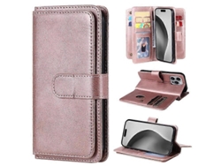 Funda De Cuero Antiarañazos Kt Serie 1 Multifuncional Compatible Con Iphone 16 Pro Max Con 10 Ranuras Para Tarjetas