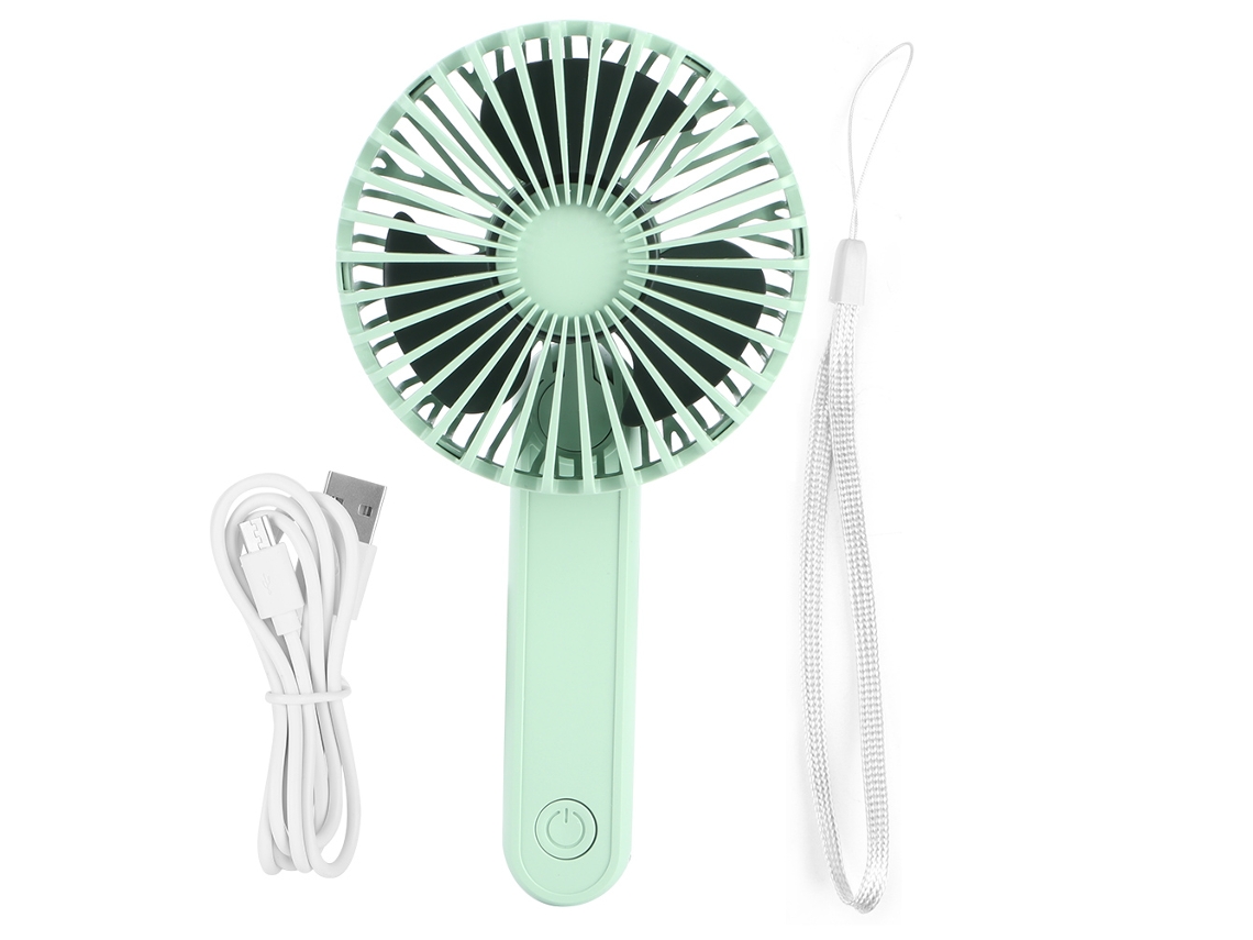 Ventilador portátil compacto y plegable con carga USB para verano, hogar, oficina y viajes.