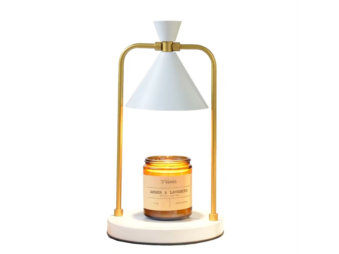 Luz Aquecedor Vela Com Dimmer, Timer 2h/4h/8h, Luz Vela Intensidade Variável, Compatível Velas Pequenas Grandes, Com 2 Lâmpadas 35w