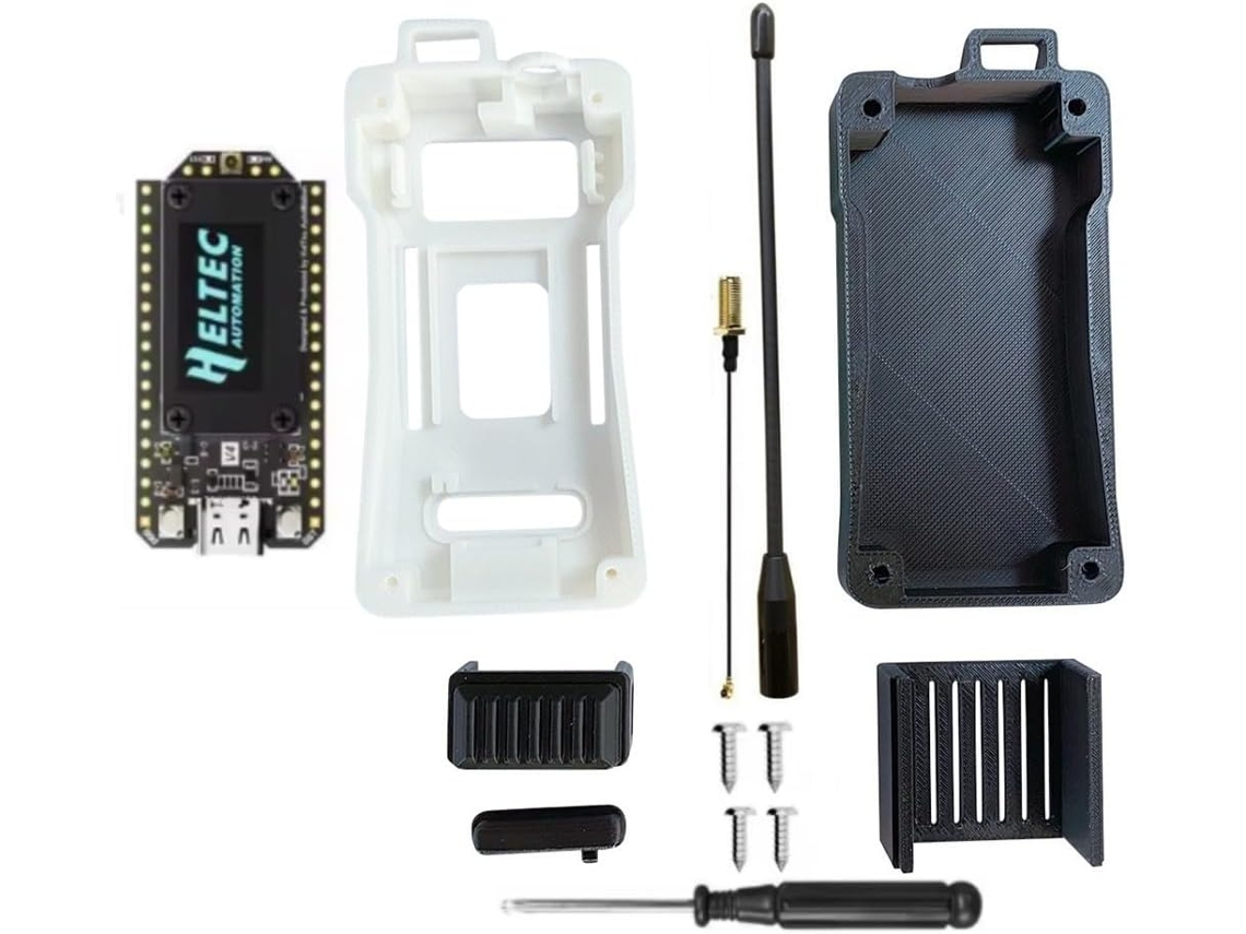 Kit De Desarrollo Meshtastic Heltec Wifi Lora 32 V4 Meshcore - Sx1262 Con Carcasa Y Módulo De Malla