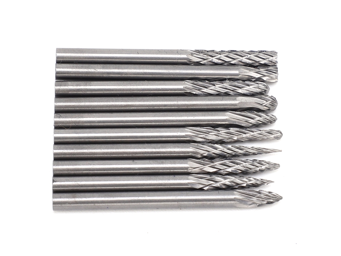 10 Brocas De Fresado De Acero De Tungsteno De Doble Ranura De 3x3 Mm Para Mecanizado Y Grabado.