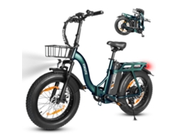 Eskute D202 E-bike - Motor 250w Batería 48v20.8ah 20x4 Frenos De Disco Mecánicos - Verde