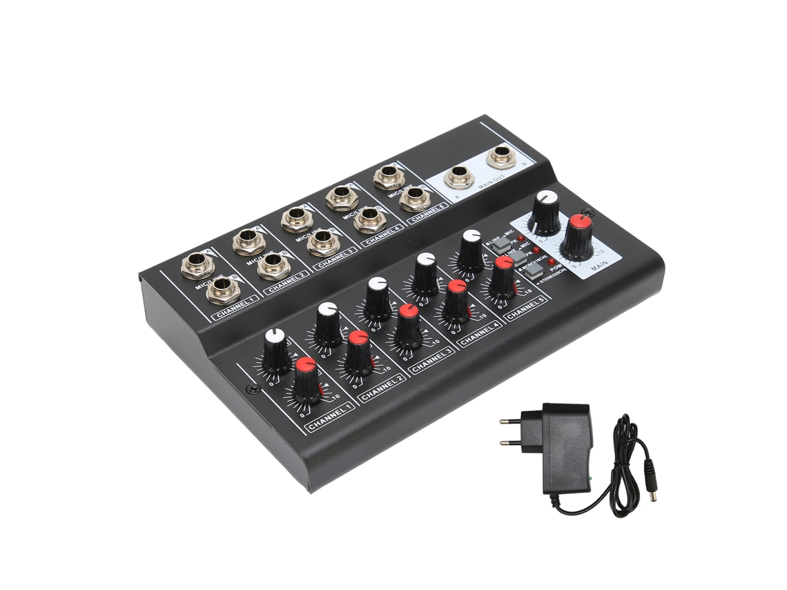 Mesa De Mezclas Estéreo De 10 Canales Con Bajo Nivel De Ruido, 2 Controles De Volumen Maestro, Enchufe Europeo De 100-240 V Para Clubes Y Bares.