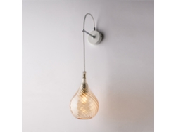 Pluvia - Aplique De Hierro Con Cristal Pyrex Ámbar 1 Luz .14 - P.21 - Bl264-ap1-am