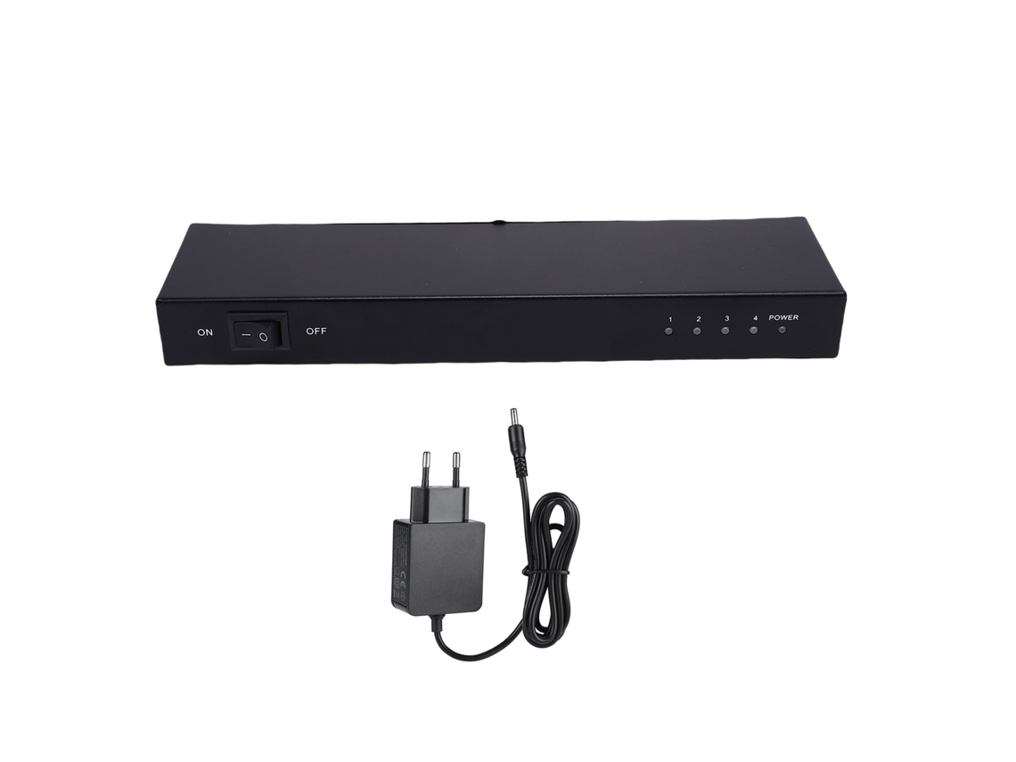 Divisor Dvi 1 Entrada 4 Salidas Distribución De Video Transmisión De Señal Hd 4k