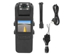 Grabadora de vídeo portátil con clip trasero, mini cámara de acción con visión nocturna 1080p