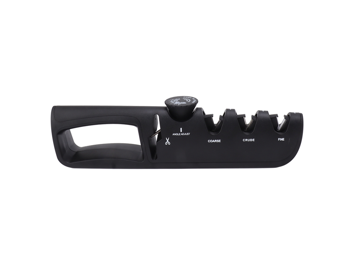 Afilador De Cuchillos Ajustable 4 En 1, Negro, Para Cocina, Hogar Y Restaurante, Con Acero De Tungsteno Abs.