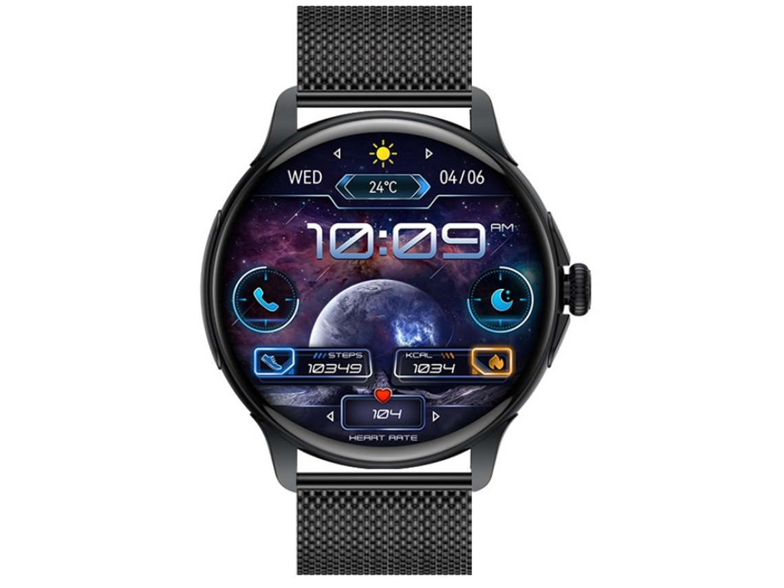 Reloj inteligente con Bluetooth Llamadas Control por voz Esferas de reloj personalizables Actualizaciones meteorológicas Reproducción de música YEMAESRE