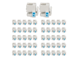 50 Módulos De Voz Rj11 De 90 Grados Con Conexión Por Inserción, Estables, Duraderos Y Resistentes A La Corrosión Para El Hogar Y La Oficina.