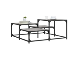 Mesa De Centro | Mesa De Café | Mesa De Salón Madera De Ingeniería Gris Sonoma 87,5x87,5x40 Cm
