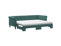 Sofá Cama Nido VIDAXL Verde Terciopelo (80x200 cm)