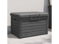 Caja de cojines para exterior de polipropileno antracita DKD HOME DECOR