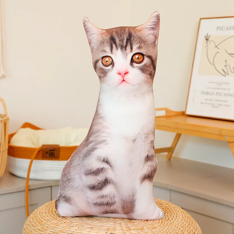 (estilo 3, 48 Cm) Peluche Realista De Gato En 3d Con Relleno Suave