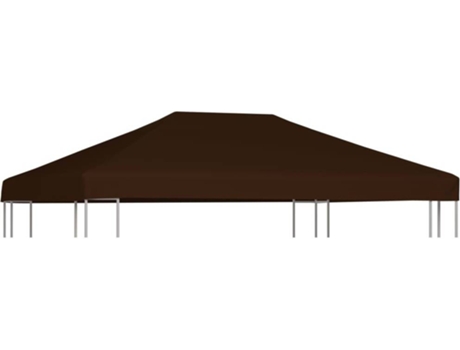 vidaXL Toldo de cenador marrón 310 g/m² 3x4 m